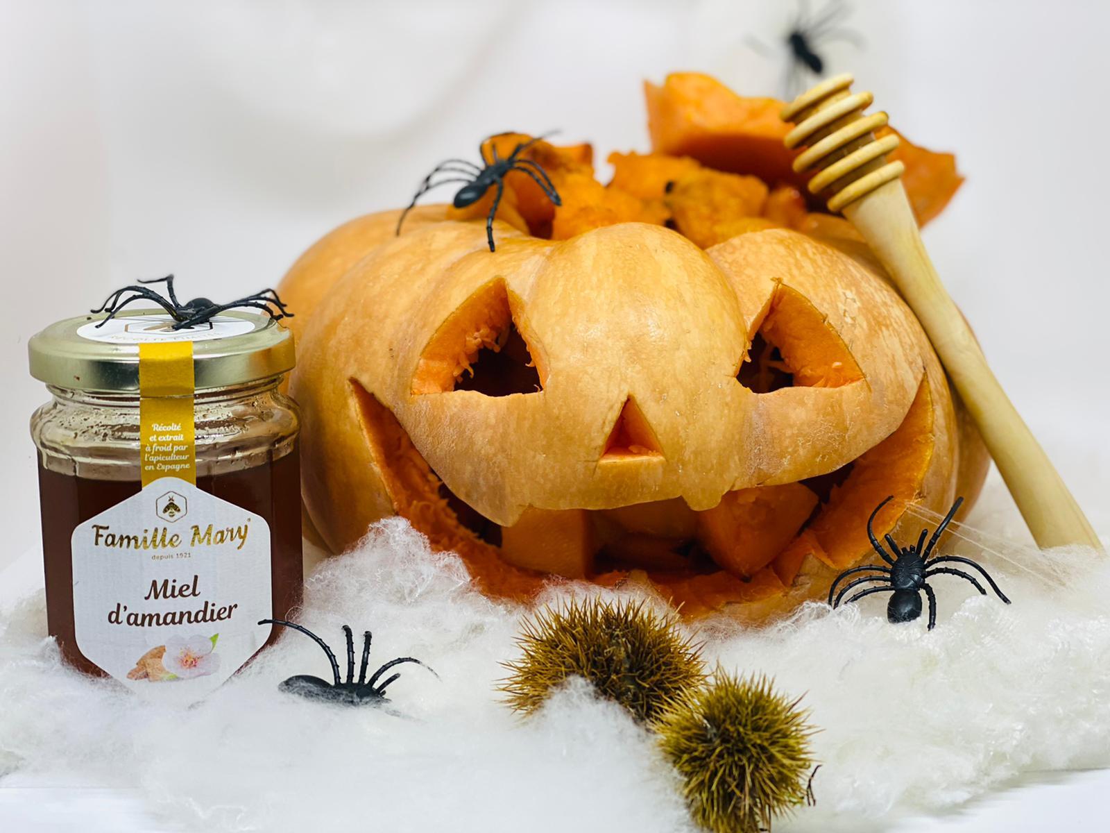 Potimarron d'Halloween au Miel d'Amandier Famille Mary