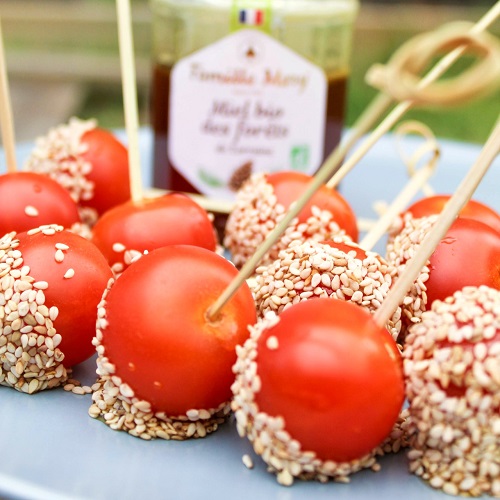Tomates cerises miel & sésame