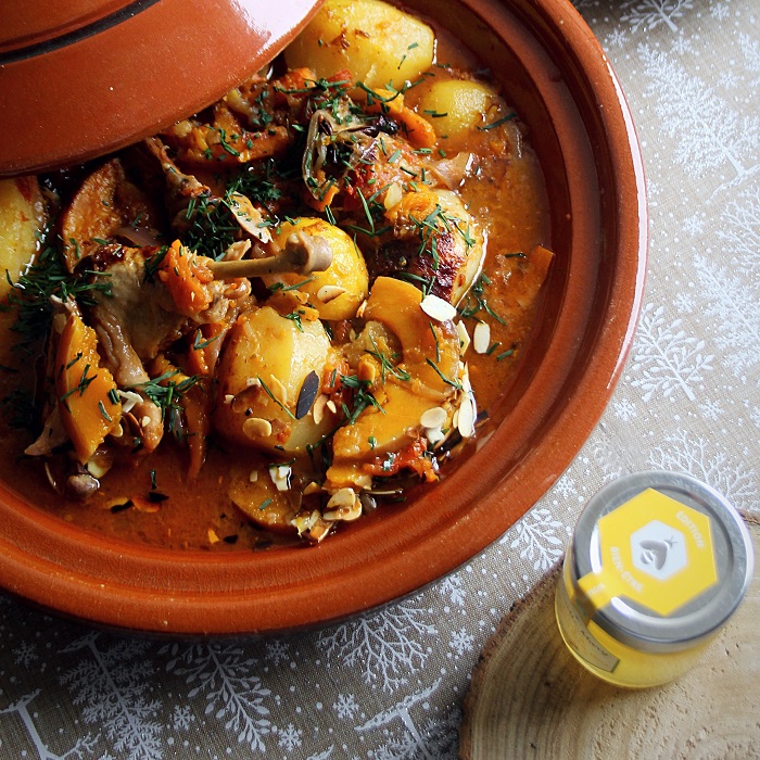 Poulet façon tajine au miel & gingembre