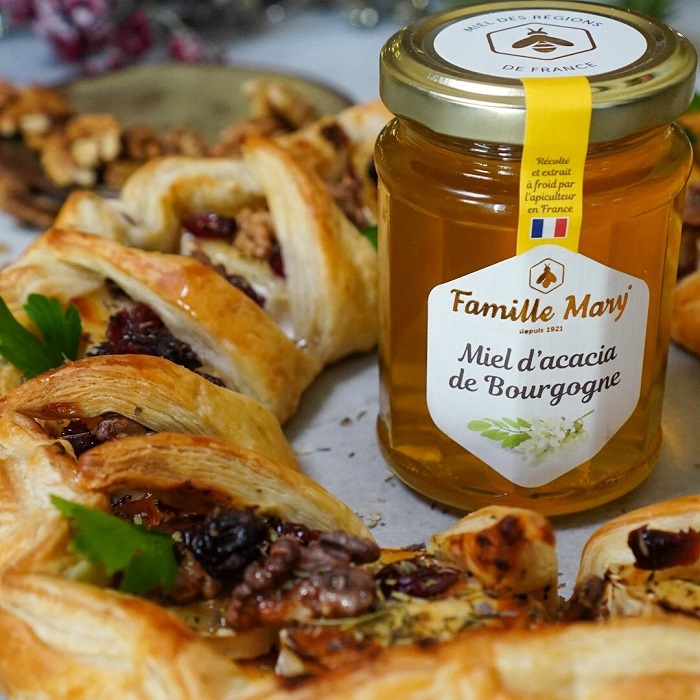 Couronne feuilletée au brie & miel d'acacia