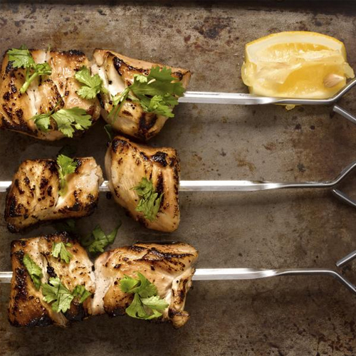 Mini brochettes de poulet au miel de coriandre et citron