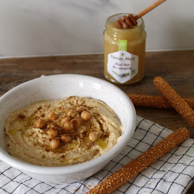 Houmous au miel de romarin