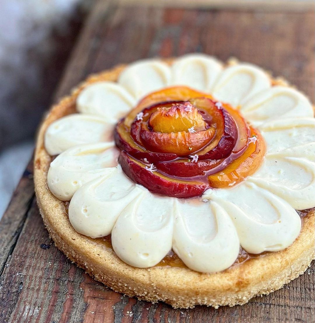 Tartes miel, verveine et pêches