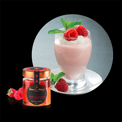 Mousse au miel & framboise